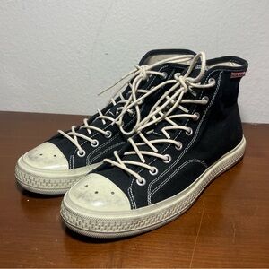 Acne Studios Ballow Tumbled High-Top Sneakers EU 44/US 10 Black/White